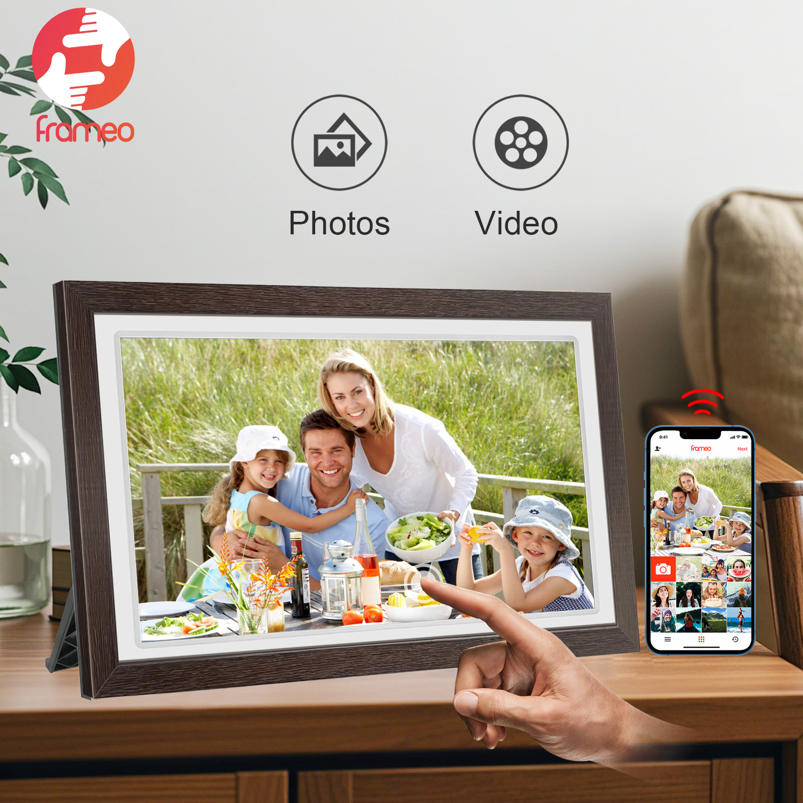 Digital Photo Frame Wifi - 21.5-Inch WiFi digital photo frame with