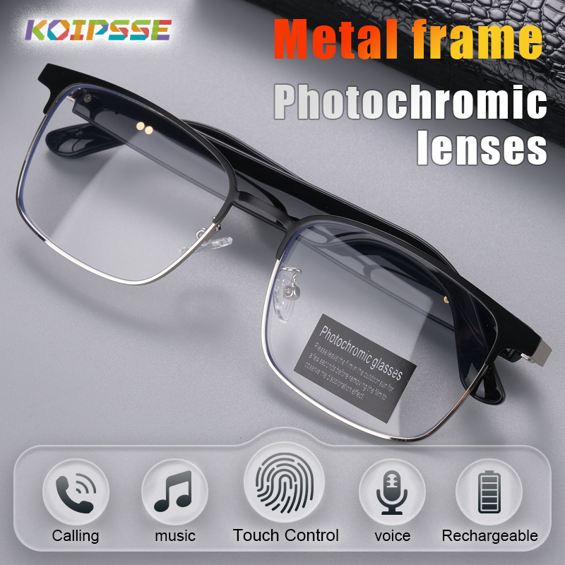 Electronics Gadgets For Men - Koipsse smart glasses metal frame color-changing