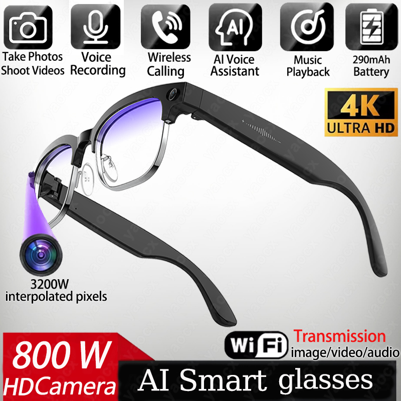 Electronics Gadgets For Men - 4K Smart AI Glasses 8MP Camera