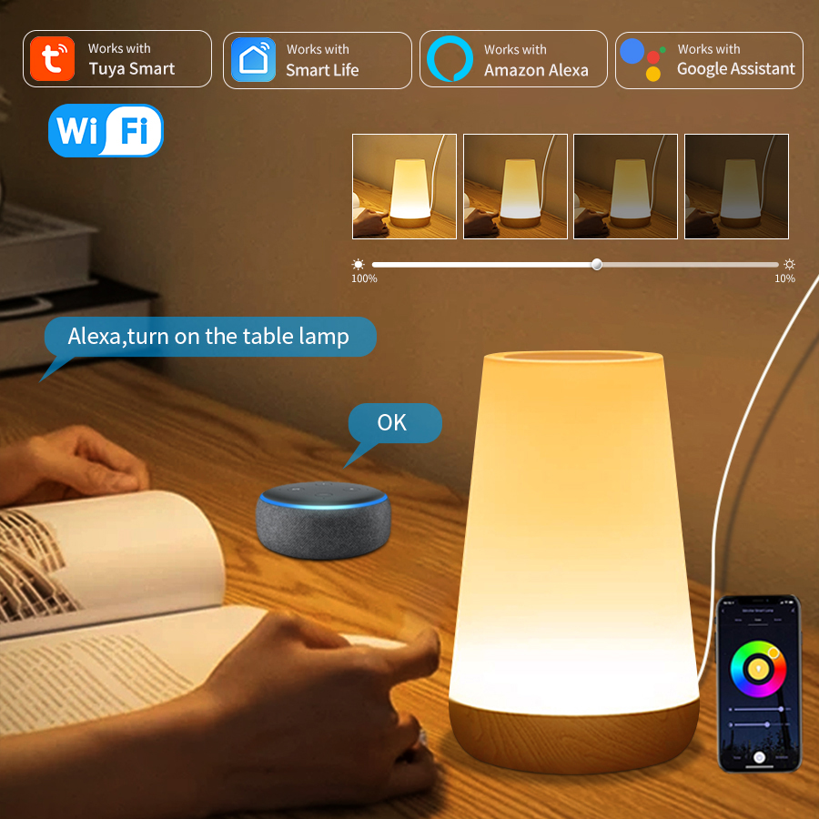 Tuya WiFi Smart Table Lamp Dim - Rgb Desk Lamp Smart review and price