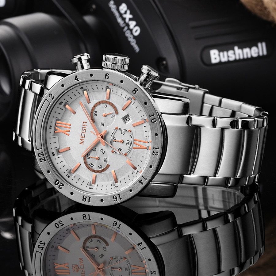 MEGIR Stainless Steel Casual W - Electronics Gadgets For Men review and price