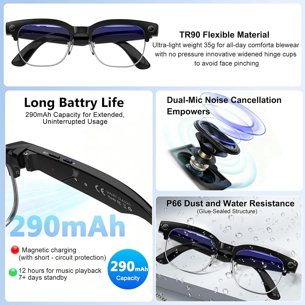 4K Smart AI Glasses 8MP Camera - Electronics Gadgets For Men review and price