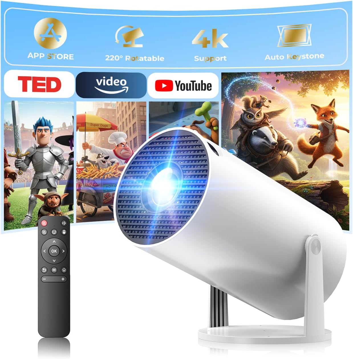 Mini Projector with WiFi and B - Mini Projector Portable review and price