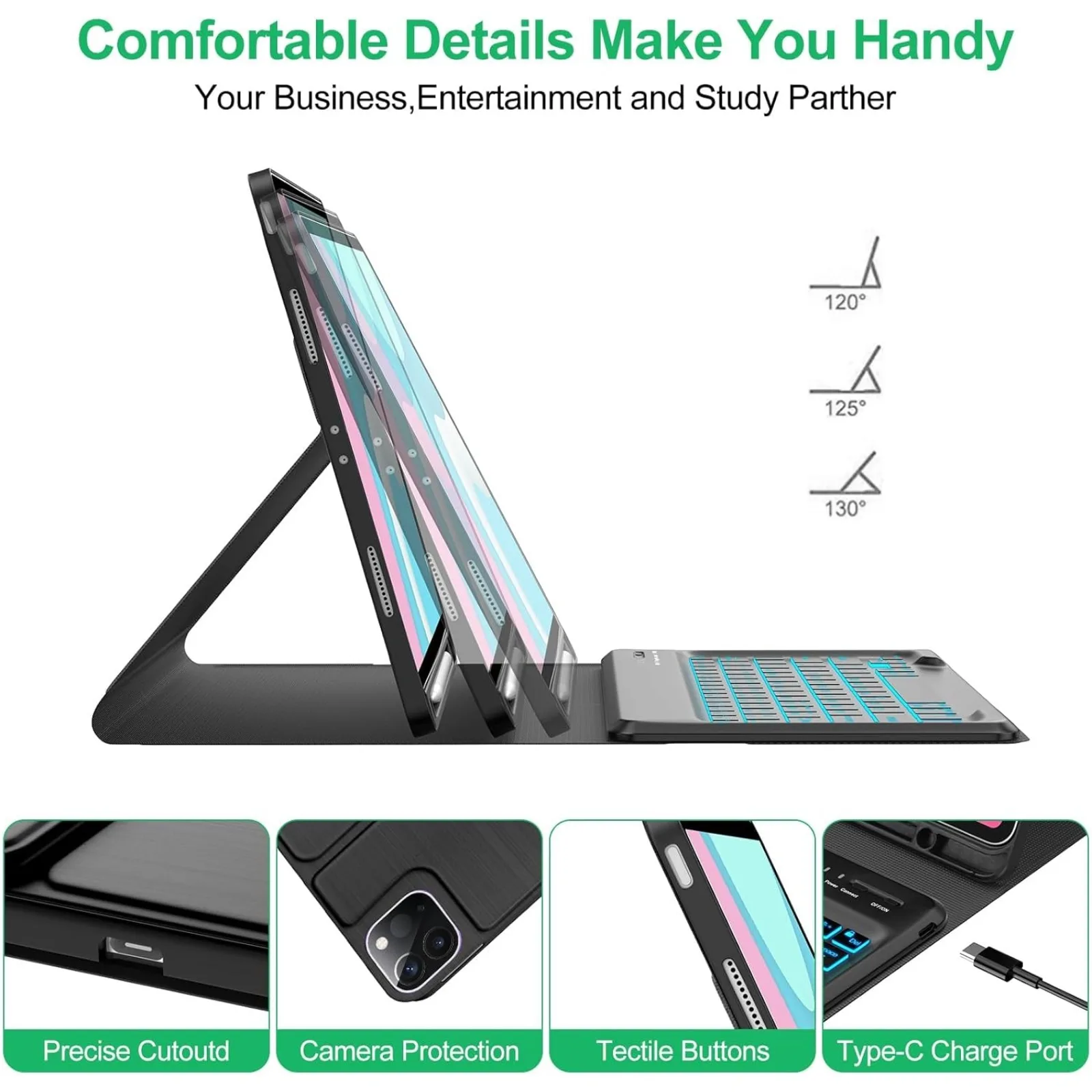 Keyboard Case & Mouse for iPad - Wireless Keyboard Mini review and price